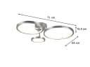 meineWunschleuchte LED Deckenleuchte CORNA 71cm Silber Dimmbar Bild 3