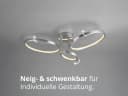meineWunschleuchte LED Deckenleuchte CORNA 71cm Silber Dimmbar Bild 4