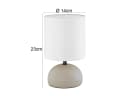 Reality Leuchten Nachttischlampe mit Dimmfunktion Beige/Weiß Bild 4