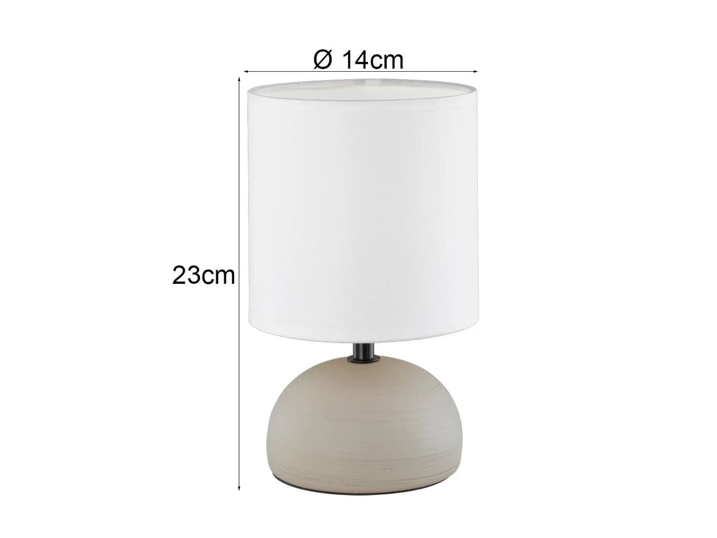 Reality Leuchten Nachttischlampe mit Dimmfunktion Beige/Weiß - Bild 4