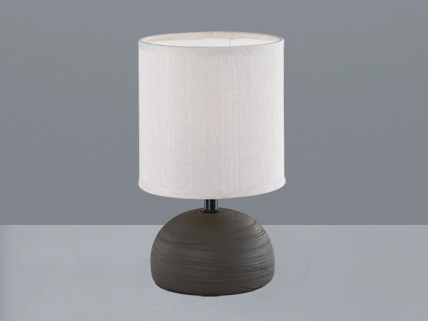 Reality Leuchten Nachttischlampe mit Dimmfunktion, LED, Stoffschirm Beige - Bild 3