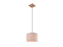 Trio Leuchten LED Pendelleuchte Beige Braun Holz Stoff Skandinavisch Bild 2