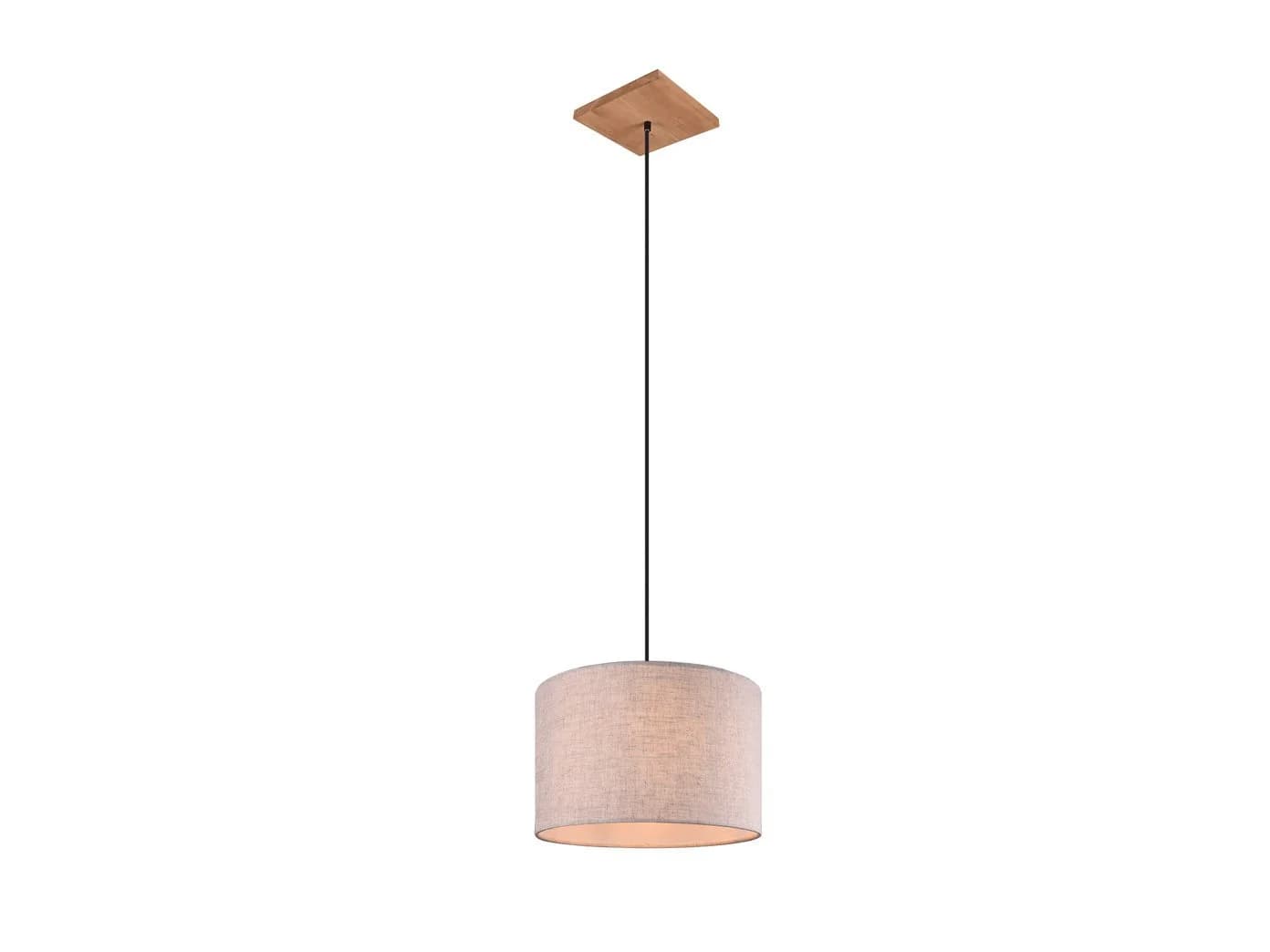 Trio Leuchten LED Pendelleuchte Beige Braun Holz Stoff Skandinavisch - Bild 2