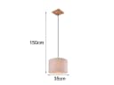 Trio Leuchten LED Pendelleuchte Beige Braun Holz Stoff Skandinavisch Bild 4