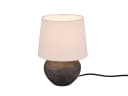 Reality Leuchten LED Tischleuchte Beige Keramik & Stoff Bild 2