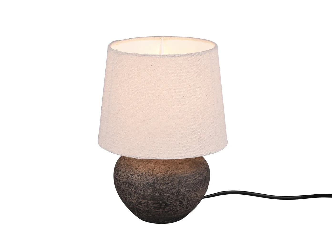 Reality Leuchten LED Tischleuchte Beige Keramik & Stoff - Bild 2
