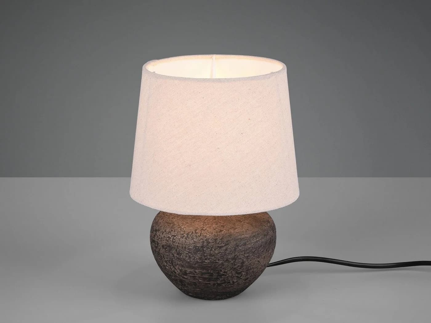 Reality Leuchten LED Tischleuchte Beige Keramik & Stoff - Bild 3