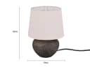 Reality Leuchten LED Tischleuchte Beige Keramik & Stoff Bild 4