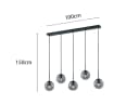 TRIO Leuchten LED Pendelleuchte Rauchglas Dimmbar Warmweiß Bild 4