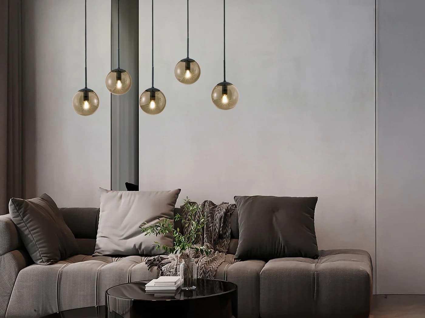 TRIO Leuchten LED Pendelleuchte Rauchglas Dimmbar Warmweiß - Bild 5