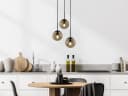 TRIO Leuchten LED Pendelleuchte 3-flammig Rauchglas Warmweiß Bild 1