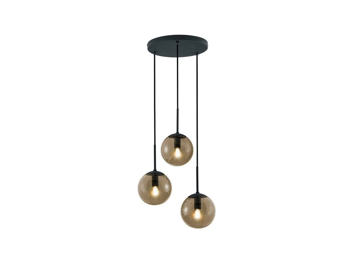 TRIO Leuchten LED Pendelleuchte 3-flammig Rauchglas Warmweiß - Bild 2