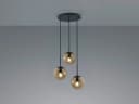 TRIO Leuchten LED Pendelleuchte 3-flammig Rauchglas Warmweiß Bild 3
