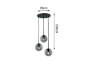 TRIO Leuchten LED Pendelleuchte 3-flammig Rauchglas Warmweiß Bild 4