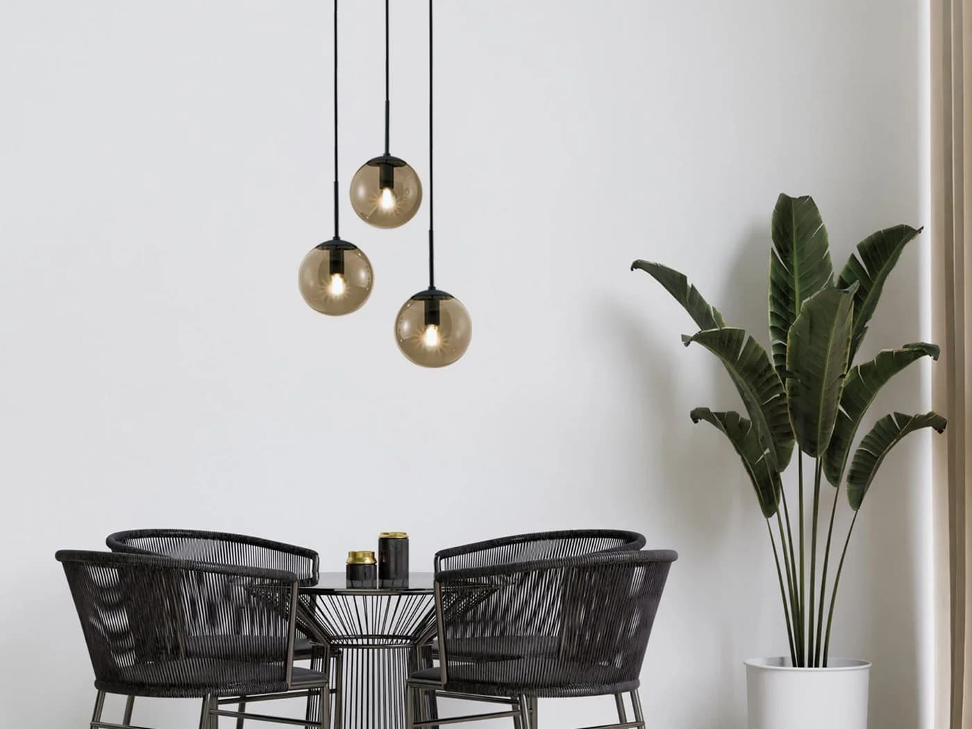 TRIO Leuchten LED Pendelleuchte 3-flammig Rauchglas Warmweiß - Bild 5