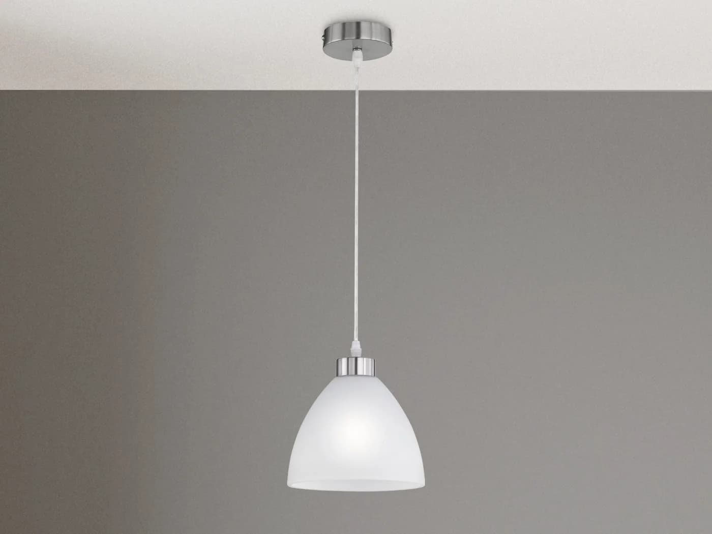 Reality Leuchten LED Pendelleuchte Weiß Dimmbar Milchglas - Bild 3