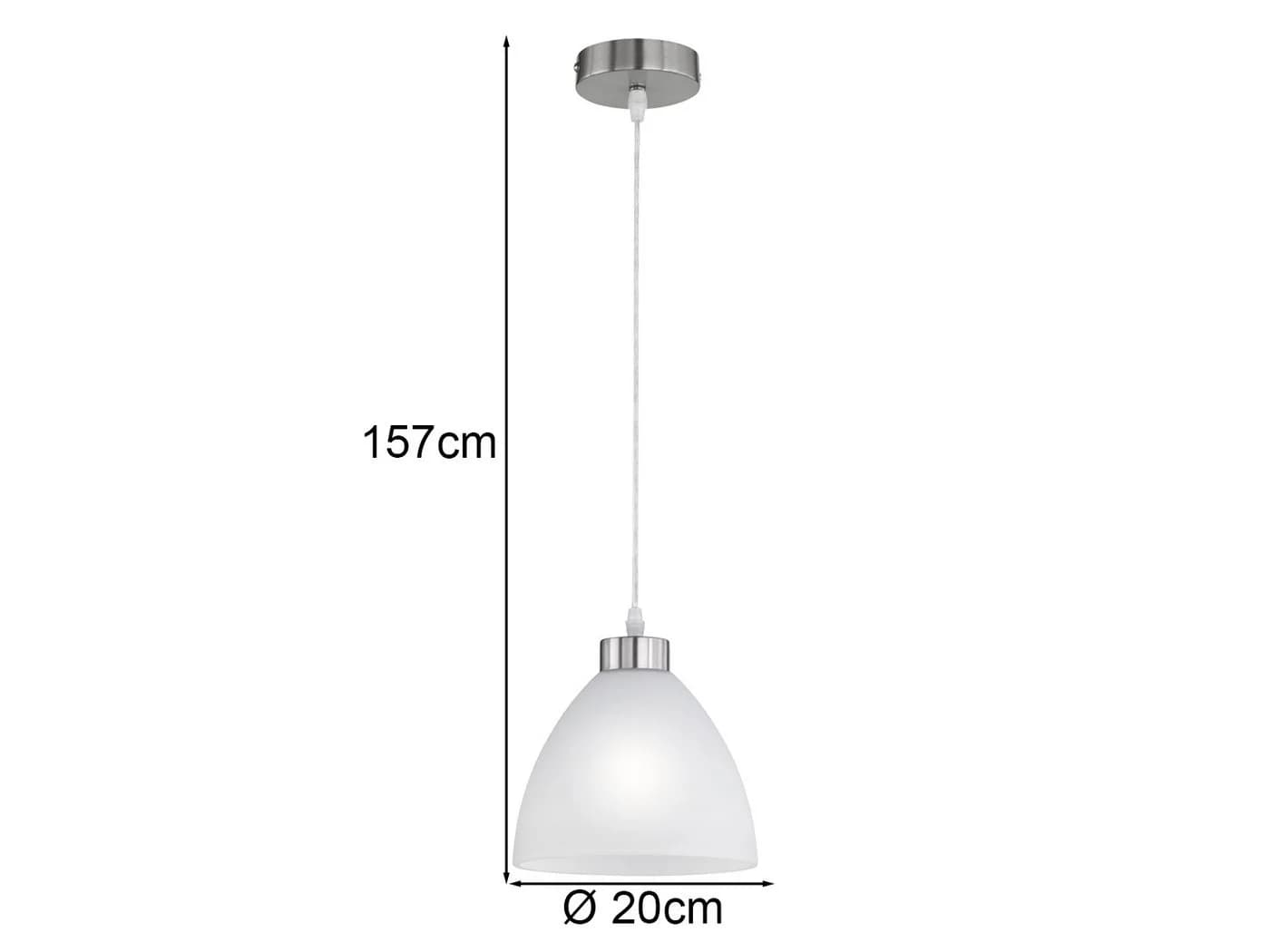 Reality Leuchten LED Pendelleuchte Weiß Dimmbar Milchglas - Bild 4