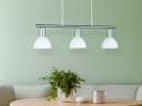 Reality Leuchten LED Pendelleuchte Dimmbar Milchglas Nickel Matt Bild 1