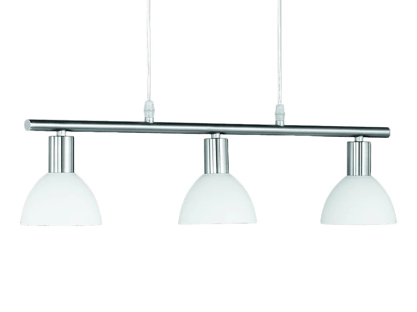 Reality Leuchten LED Pendelleuchte Dimmbar Milchglas Nickel Matt - Bild 2
