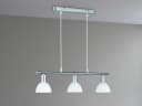 Reality Leuchten LED Pendelleuchte Dimmbar Milchglas Nickel Matt Bild 3