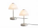 Reality Leuchten LED Nachttischlampe 2er Set Dimmbar Silber Weiß Bild 2