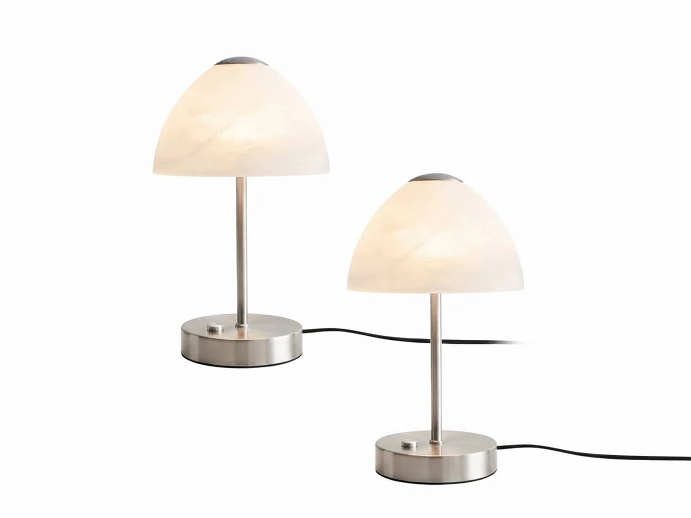 Reality Leuchten LED Nachttischlampe 2er Set Dimmbar Silber Weiß - Bild 2