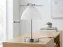 Reality Leuchten LED Nachttischlampe 2er Set Dimmbar Silber Weiß Bild 3