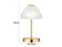 Reality Leuchten LED Nachttischlampe 2er Set Dimmbar Messing Weiß Bild 4
