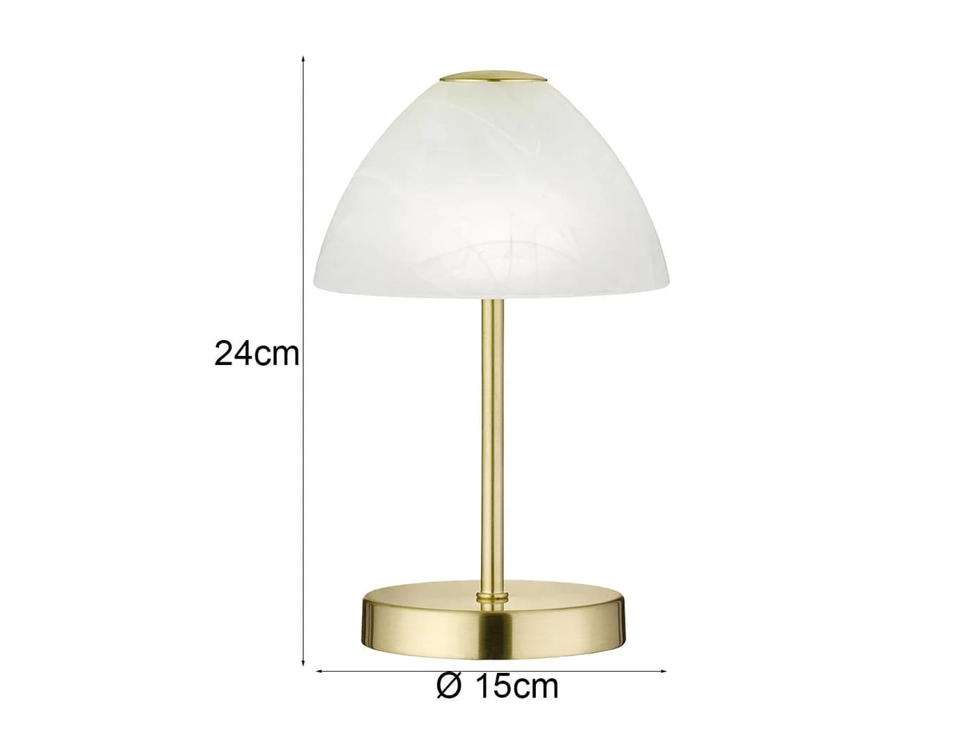 Reality Leuchten LED Nachttischlampe 2er Set Dimmbar Messing Weiß - Bild 4