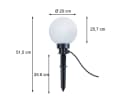 Reality Leuchten LED Kugelleuchte Garten Warmweiß IP44 Bild 3