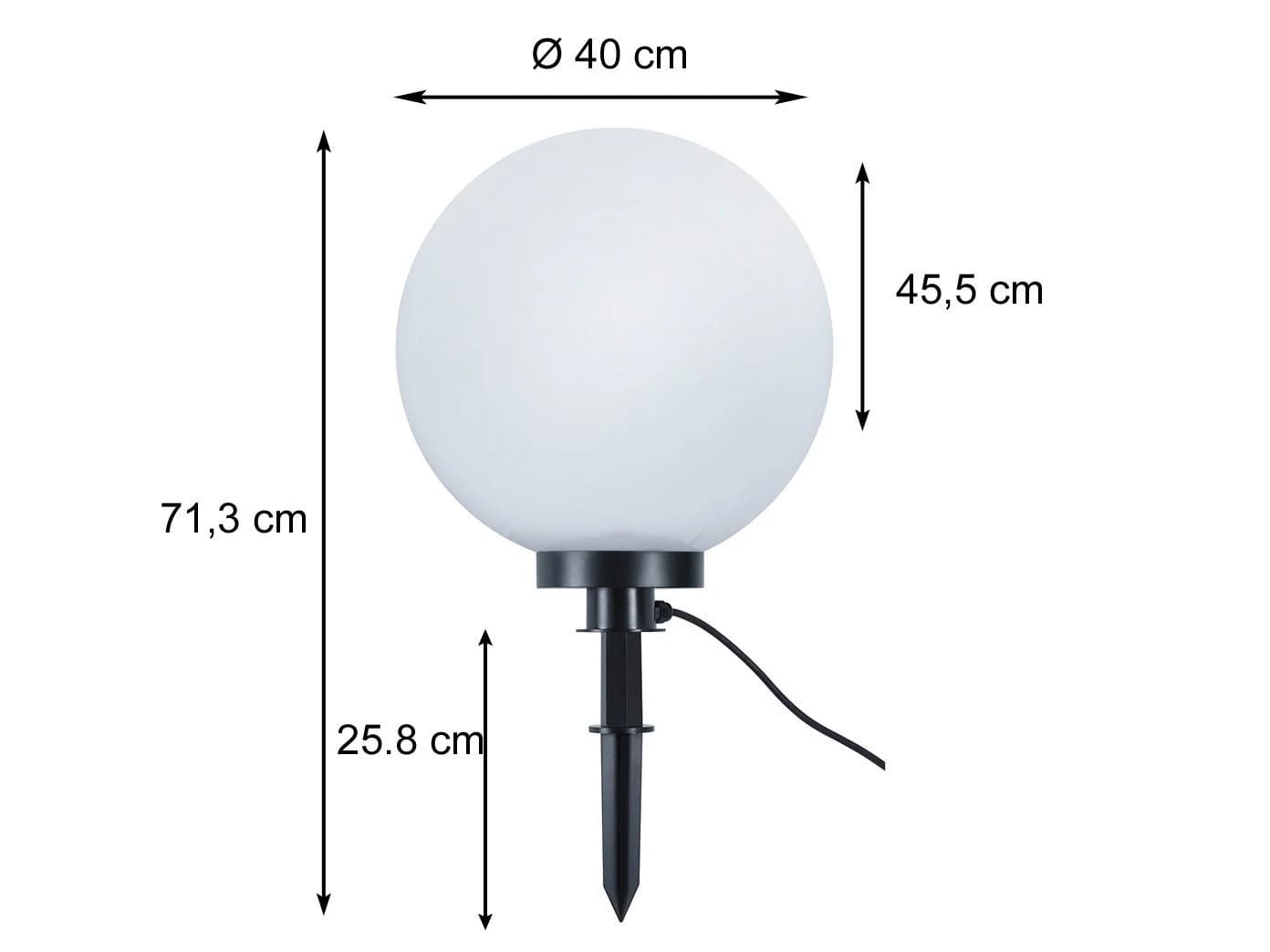 Reality Leuchten Kugelleuchte LED Weiß IP44 Gartenbeleuchtung - Bild 3