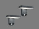 Reality Leuchten LED Solarleuchte Bewegungsmelder 2er-Set Außenbeleuchtung Hauswand IP44 Bild 3