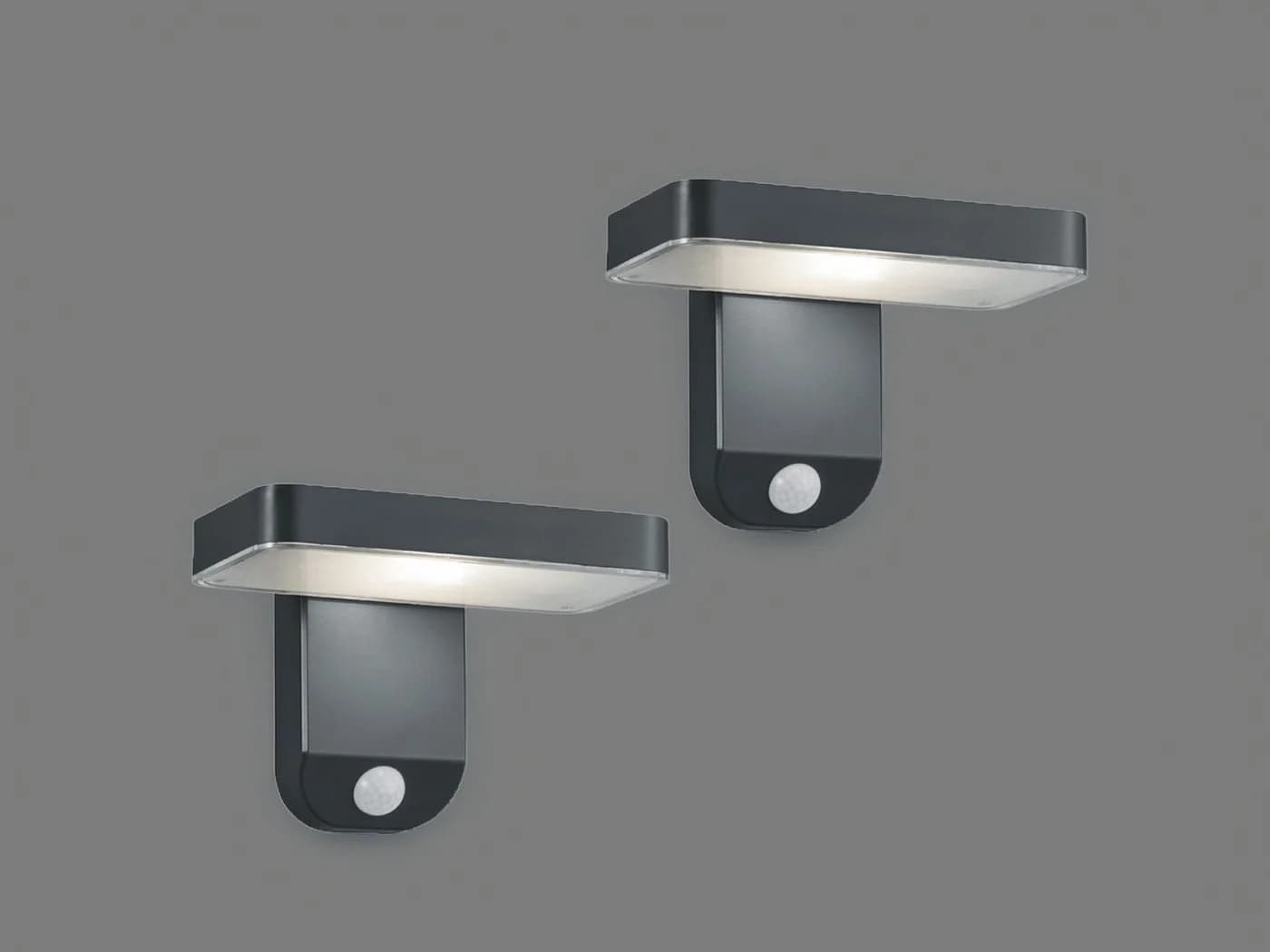 Reality Leuchten LED Solarleuchte Bewegungsmelder 2er-Set Außenbeleuchtung Hauswand IP44 - Bild 3