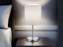 Reality Leuchten LED Nachttischlampe Dimmbar Weiß Chrom Bild 5