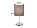 Reality Leuchten LED Nachttischlampe Grau Chrom Dimmbar Bild 4