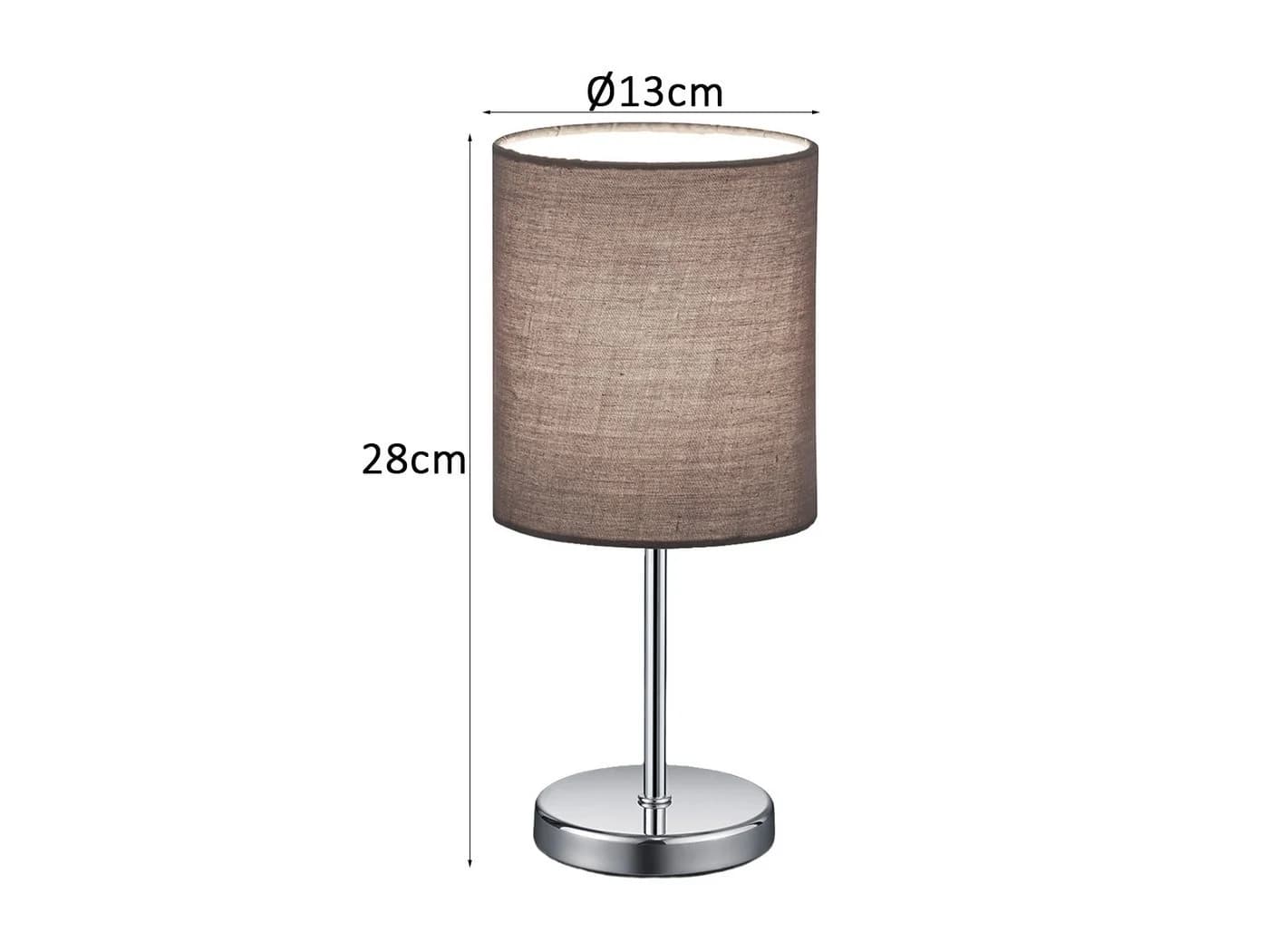 Reality Leuchten LED Nachttischlampe Grau Chrom Dimmbar - Bild 4