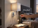 meineWunschleuchte Wandleuchte CAIMA mit Lesearm Grau/Silber Bild 3
