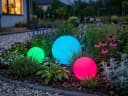 Reality Leuchten LED Solarleuchte 3er Set Farbwechsel RGB Gartenkugeln Bild 2