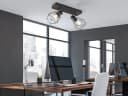 meineWunschleuchte Deckenspots Schwarz Industrie-Design Draht-Lampenschirm Bild 5