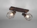 meineWunschleuchte Deckenspots Industrie-Design Rostoptik 2x Draht Bild 1