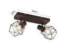 meineWunschleuchte Deckenspots Industrie-Design Rostoptik 2x Draht Bild 3