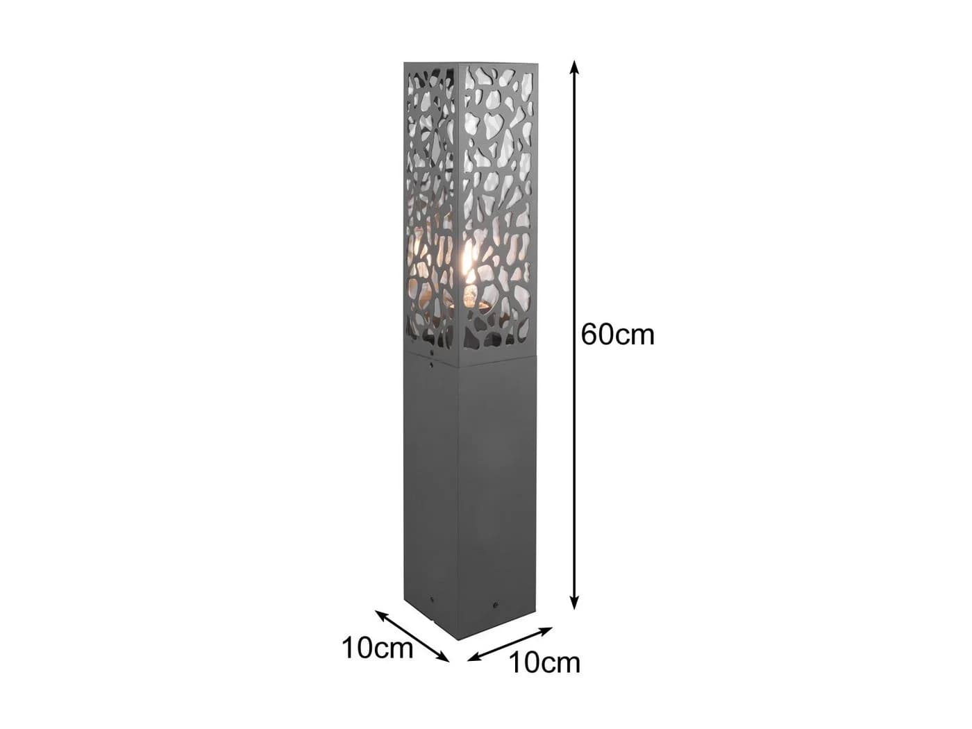 TRIO Leuchten LED Sockelleuchte 60cm Anthrazit Edelstahl - Bild 4