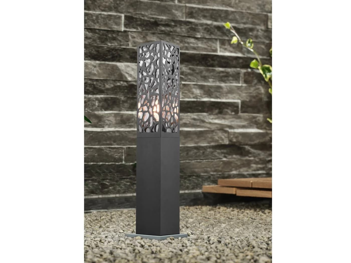 TRIO Leuchten LED Sockelleuchte 60cm Anthrazit Edelstahl - Bild 5
