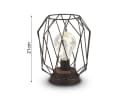 meineWunschleuchte LED Tischleuchte Industrial Draht Rost-Optik Kabellos Bild 3