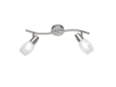 Reality Leuchten LED Deckenstrahler 2-flammig Dimmbar Glas Matt Silber Bild 2