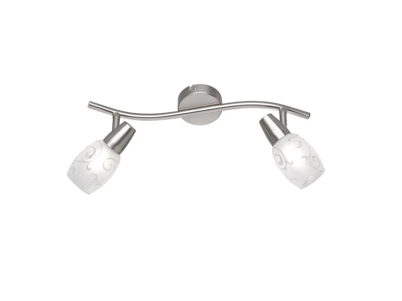 Reality Leuchten LED Deckenstrahler 2-flammig Dimmbar Glas Matt Silber - Bild 2