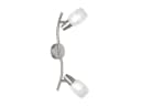 Reality Leuchten LED Deckenstrahler 2-flammig Dimmbar Glas Matt Silber Bild 4