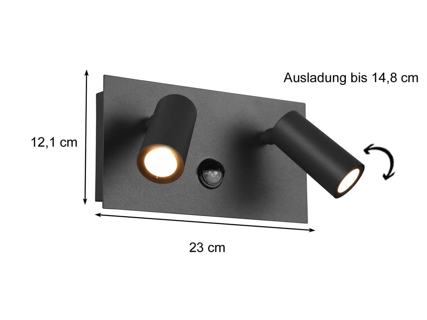 TRIO Leuchten LED Außen-Wandleuchte Bewegungsmelder 2er-Set - Bild 4