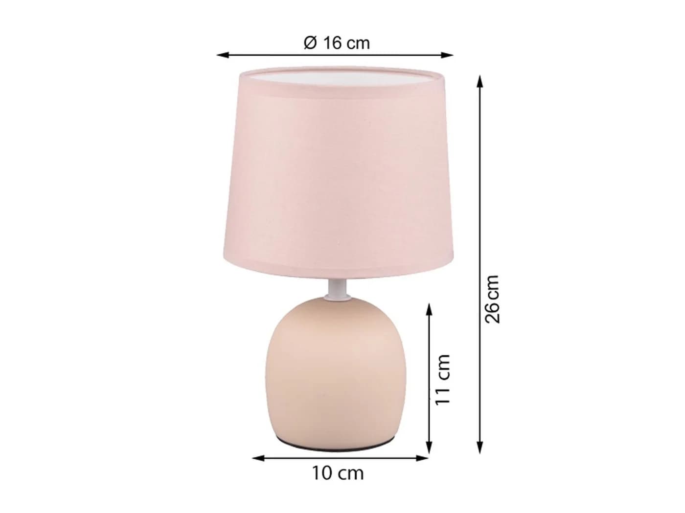 Reality Leuchten LED Nachttischlampe, Warmweiß, Skandinavischer Landhausstil, 26 cm - Bild 3