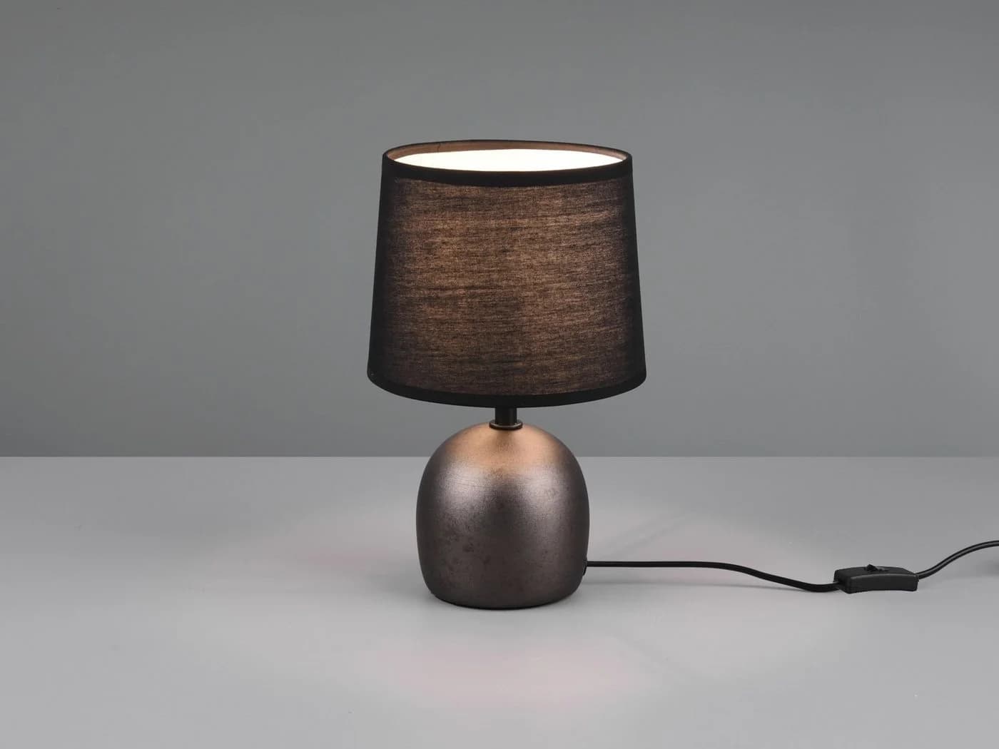 Reality Leuchten LED Nachttischlampe Dimmbar Skandinavisch Silber Schwarz - Bild 3